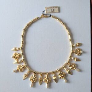 Vintage Alfred Sung Gold-Tone Necklace with Faux Pearls – New with Tag